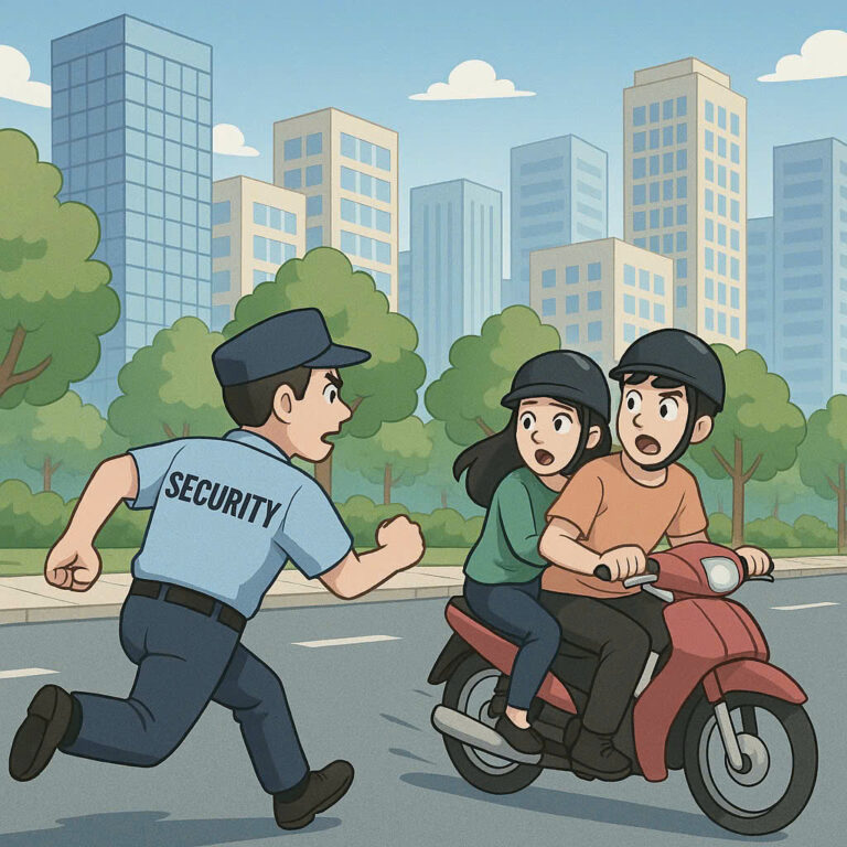 Phu My Hung Security Assists Police in Detaining Theft Suspects